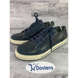 Kenneth Cole New York Mens Sneakers Size 11M Navy & Black Canvas Casual Shoes